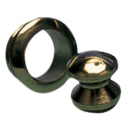 Rosette/knob polished brass f/16mm door