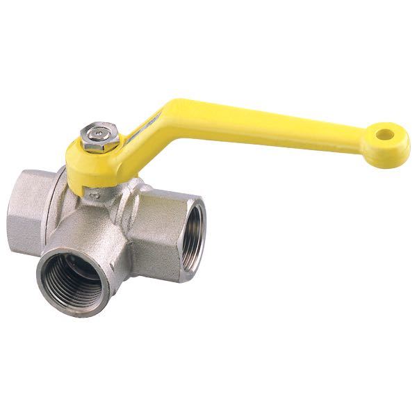 Trevejshane m/T-gennemløb 3/8''