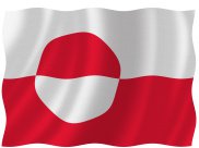 Flag grønland 75cm syet