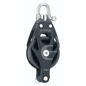 Harken Element blok 60 mm enkelt m. svirvel og Hsv