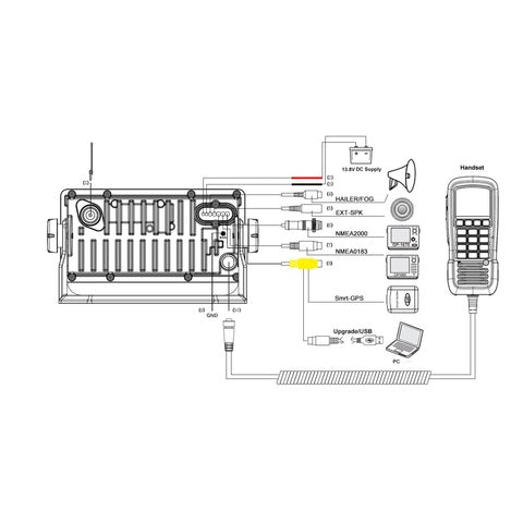 HIMUNICATION HM390S VHF DSC Klasse D mit GPS, AIS-Empfänger und NMEA2000 und NMEA0183
