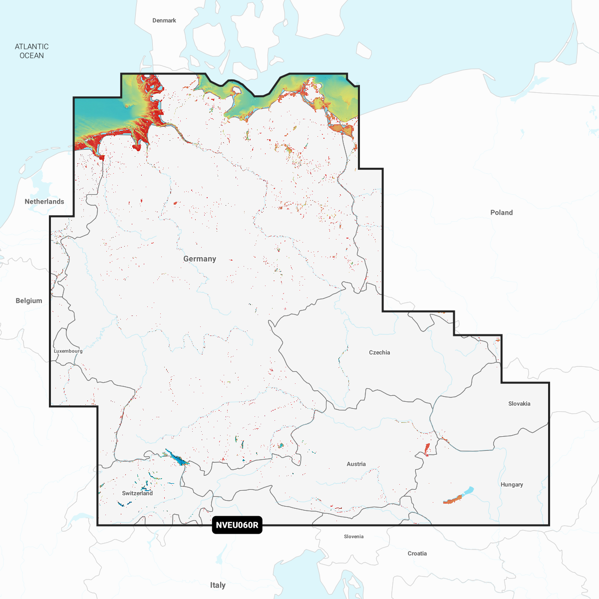 Garmin Germany, lakes and rivers - inland charts 
