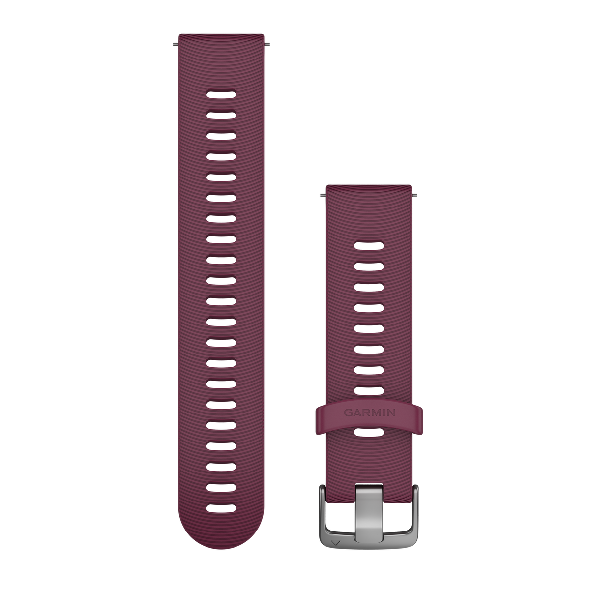 Garmin Quick Release-remme (20 mm), Berry silikonerem, rustfrit stål hardware