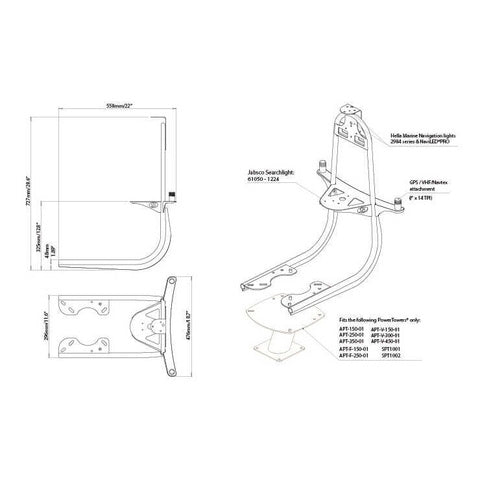 Scanstrut Navlight Gantry stainless ‐ large, SC118