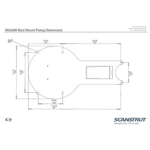 Scanstrut M92698 Mast Mount for Raymarine RD424