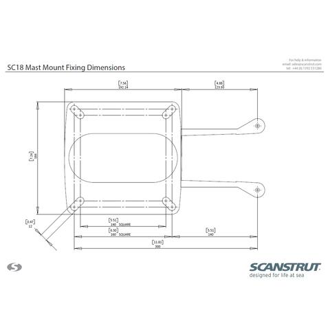 Scanstrut SC18 Mast Mount - lille