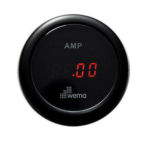 Wema  Amp.meter sæt +/- 150 Amp Sort