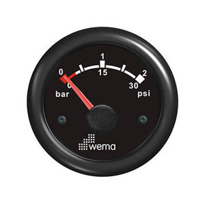 Wema Turbotryk instrument 0-2 barr Sort