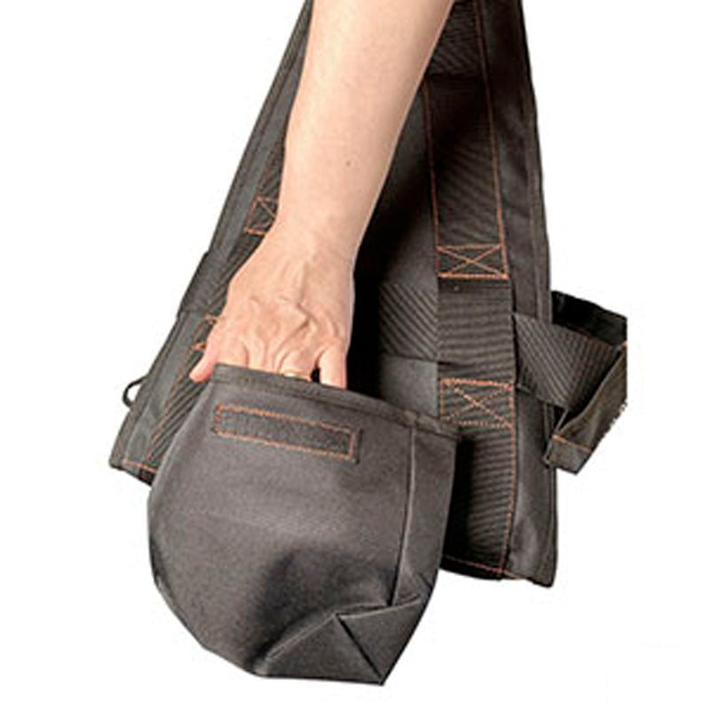 Bootsmannsstuhl schwarz mit Holzsitz 37 x 25 cm B1080040