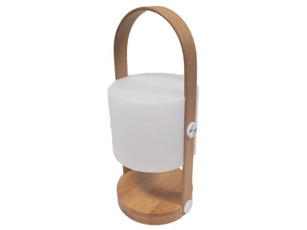 Bambus-LED-Blockhauslampe