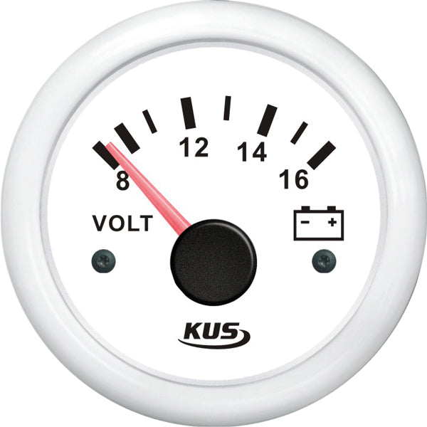 Voltmeter 12V   hvid