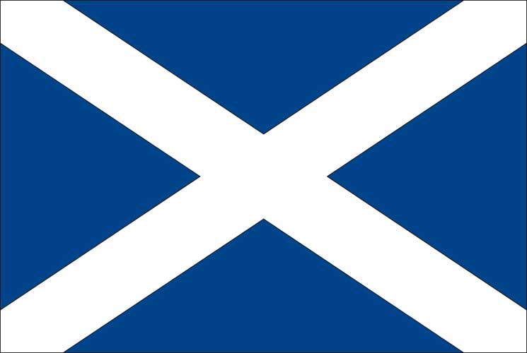 Gæsteflag Skotland trykt 30x45cm