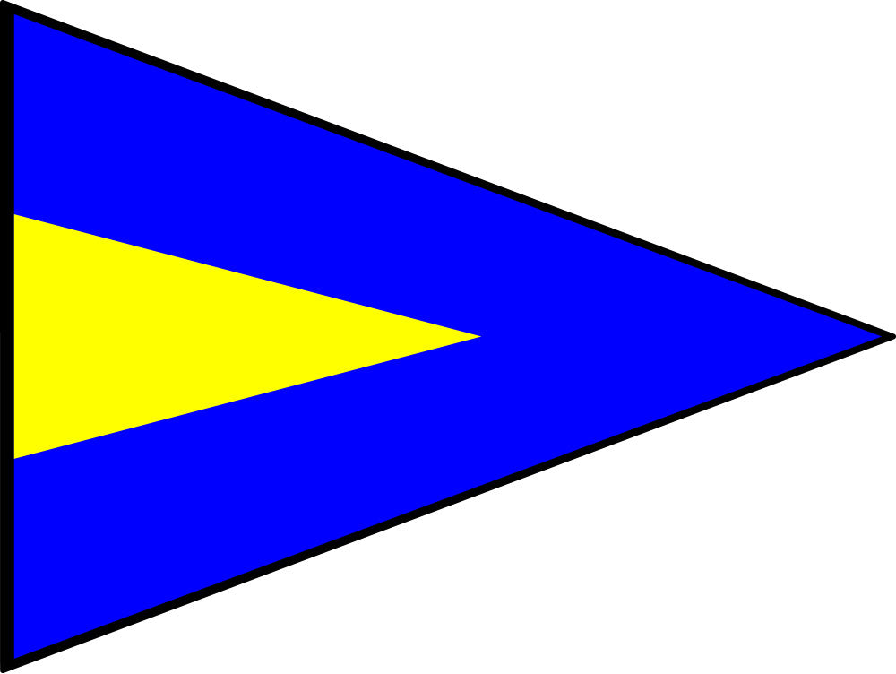 Signalflag vævet 30x45cm 1 RIP