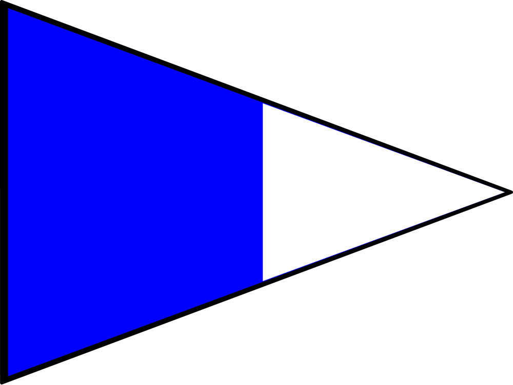 Signalflagge gewebt 30x45cm 2 RIP
