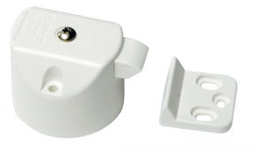 Lock for cabinet door white plastic