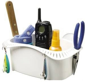 Cockepit Caddy white plastic object holder