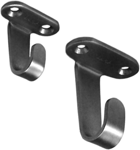 Regalhaken aus gebürstetem Stahl, B 32,5 mm