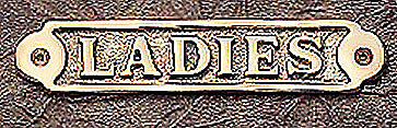 Messingskilt Ladies 160x32mm