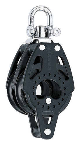 Harken Carbo Blok 57 mm doppelt, drehbar, Innendrehgelenk