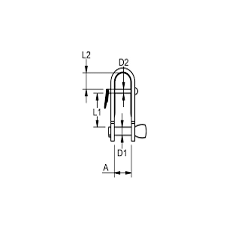 Sjækel NÿGLE m/pind 5mm L.23mm - Dansk Marine Center - 3853352